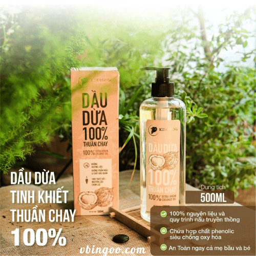 Dau dua nguyen chat 100 Dầu dừa nguyên chất 100%