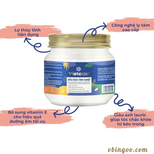 Dau dua tinh khiet my pham Vietcoco 1 Dầu dừa tinh khiết mỹ phẩm Vietcoco
