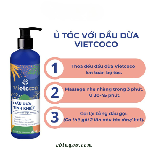 Dau dua tinh khiet my pham Vietcoco Dầu dừa tinh khiết mỹ phẩm Vietcoco