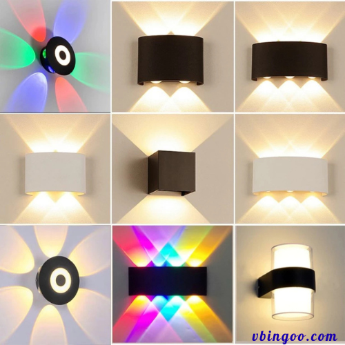 Đèn hắt tường 2 đầu trang trí gắn treo tường