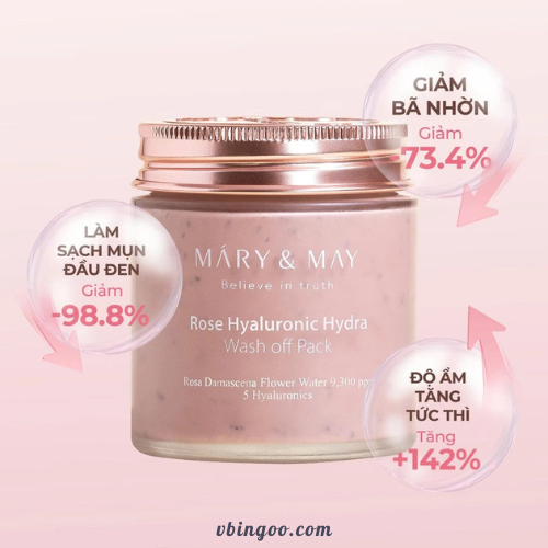 Mat Na Dat Set Hoa Hong MaryMay Mặt Nạ Đất Sét Hoa Hồng Mary&May