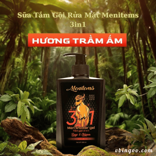Sua Tam Goi Rua Mat Menitems 3in1 Sữa Tắm Gội Rửa Mặt Menitems 3in1