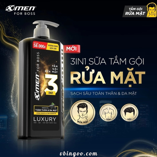 Sua Tam Goi XMen for Boss 3in1 Sữa Tắm Gội XMen for Boss 3in1 Luxury