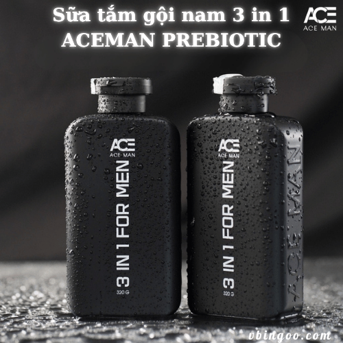 Sua tam goi nam 3 in 1 ACEMAN PREBIOTIC Sữa tắm gội nam 3 in 1 ACEMAN PREBIOTIC