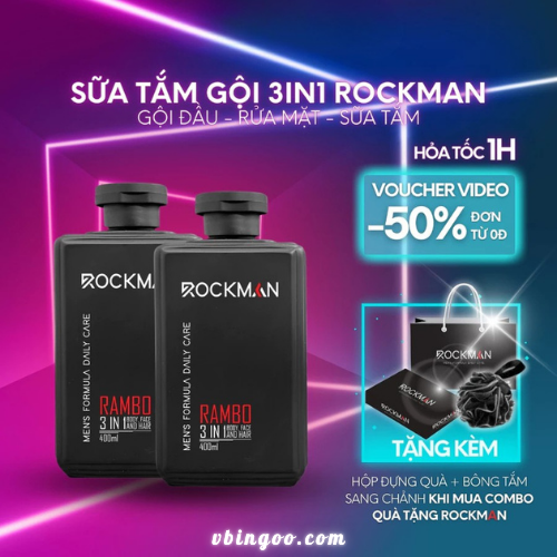 Sua tam goi nam ROCKMAN Sữa tắm gội nam ROCKMAN