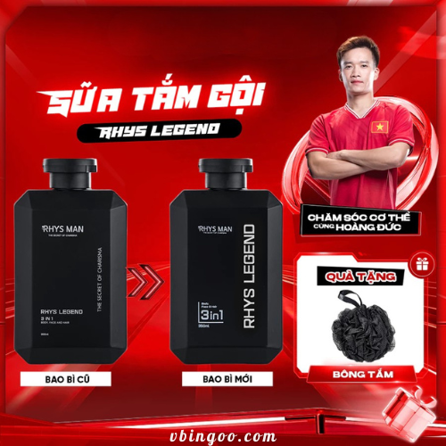 Sua tam goi nam huong nuoc hoa RHYS MAN Sữa tắm gội nam hương nước hoa RHYS MAN