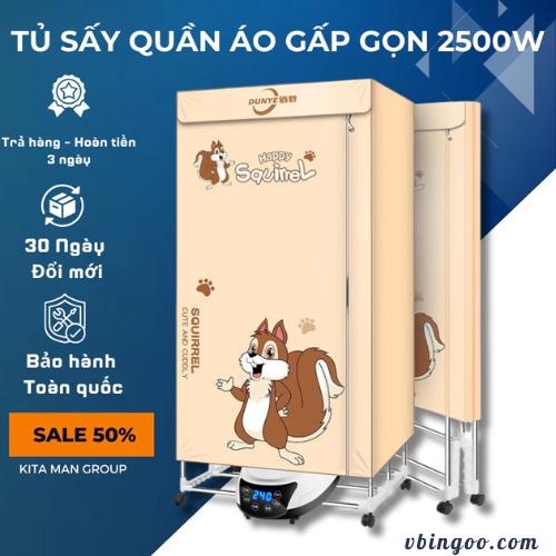 Tu say quan ao cong suat 2500W Tủ sấy quần áo công suất 2500W