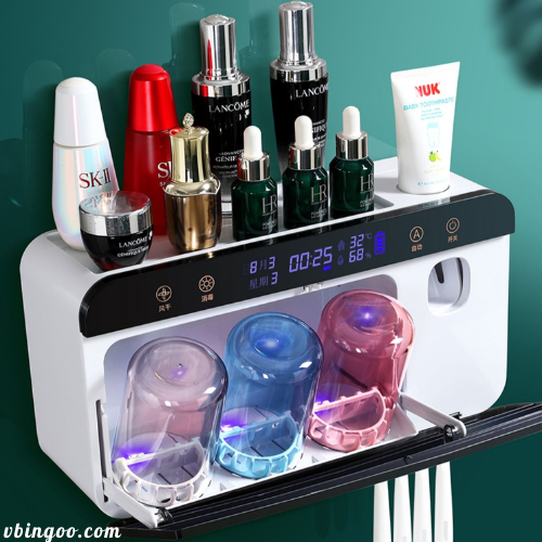bộ nhả kem tự động khử trùng bằng tia UV cho cốc và bộ bàn chải đánh răng Aswei A2206 