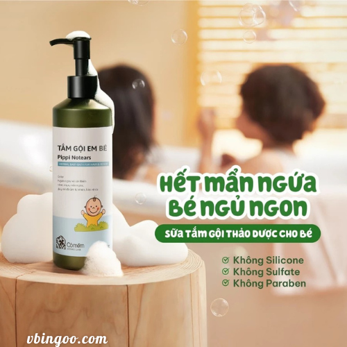 Sữa Tắm Gội Thảo Dược Cho Bé Yêu Pippi Notears