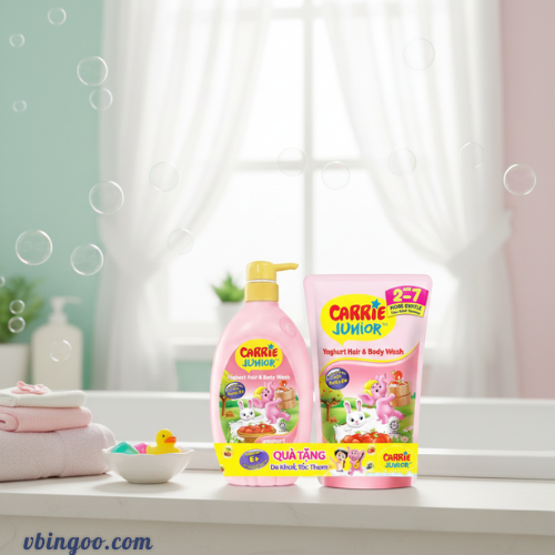 Sữa Tắm Gội cho bé Carrie Junior Yoghurt