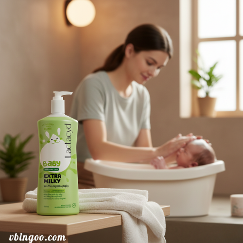 Sữa Tắm Gội cho bé Lactacyd Extra Milky