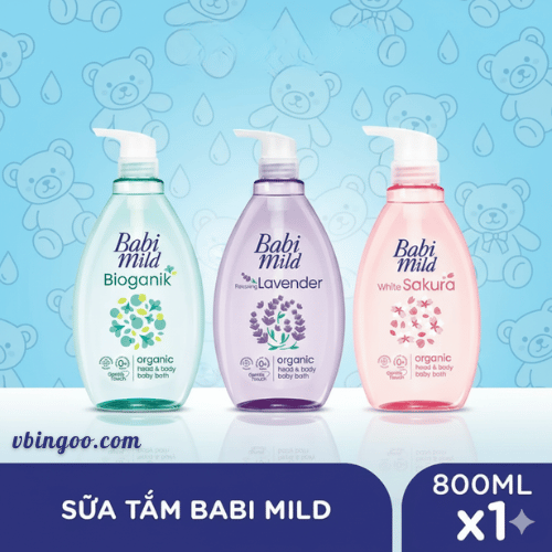 Sữa tắm gội toàn thân cho bé Babi Mild