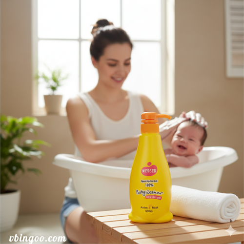 sữa tắm gội cho bé wesser