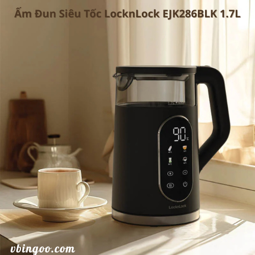 Am Dun Sieu Toc LocknLock EJK286BLK 1.7L Ấm Đun Siêu Tốc LocknLock EJK286BLK 1.7L
