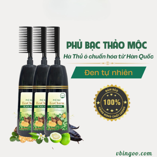 Dau goi phu bac thao duoc ha thu o Ecocharm Dầu gội phủ bạc thảo dược hà thủ ô Ecocharm