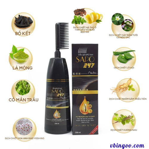 Dau goi phu toc SAPO Dầu gội phủ bạc SAPO
