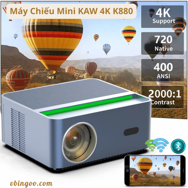 Máy Chiếu Mini KAW 4K K880