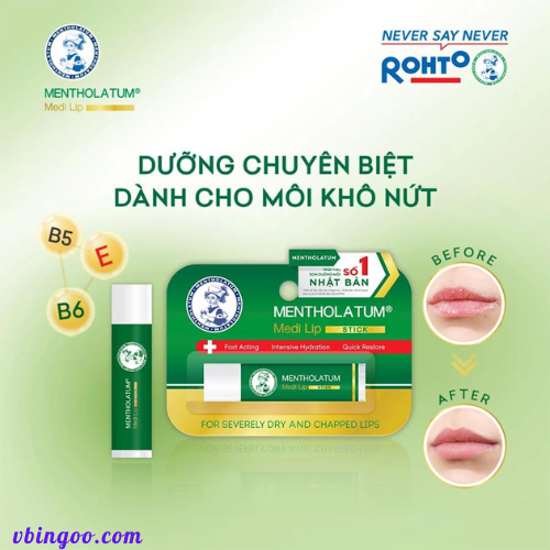 Son duong moi chuyen biet danh cho moi kho nut ne Mentholatum Son dưỡng môi chuyên biệt dành cho môi khô, nứt nẻ Mentholatum