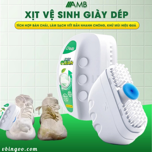 Bo Tay Trang Giay Dep AMB Co San Dau Ban Chai Bộ Tẩy Trắng Giày Dép AMB Có Sẵn Đầu Bàn Chải