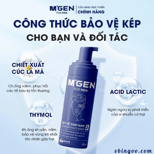 Bot ve sinh nam gioi MGEN 125ml Bọt vệ sinh nam giới MGEN 125ml