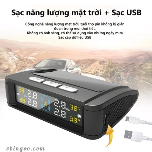 Cảm Biến Áp Suất Lốp Ô Tô, Dùng Pin Năng Lượng Mặt Trời