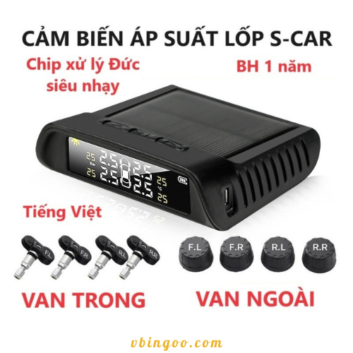 Cảm biến áp suất lốp ô tô S-Car siêu nhạy