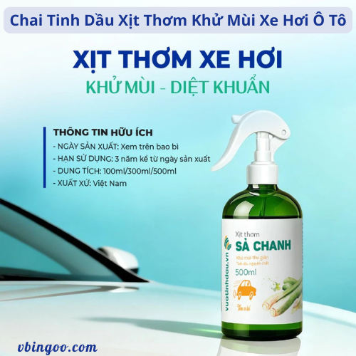 Chai Tinh Dầu Xịt Thơm Khử Mùi Xe Hơi Ô Tô