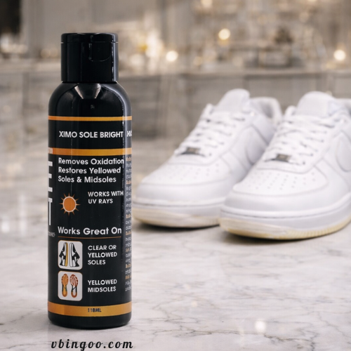 Chai dung dich tay vet o vang de giay Sole Bright Ximo XI07 118ml Chai dung dịch tẩy vết ố vàng đế giày Sole Bright Ximo XI07 118ml