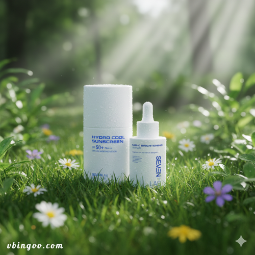 Combo serum duong trang da va kem chong nang SEVENLAB Combo serum dưỡng trắng da và kem chống nắng SEVENLAB