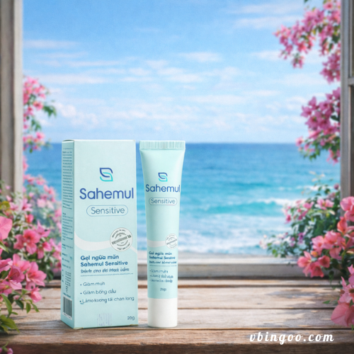 Gel cham mun an mun dau den Sahemul Sensitive 20g Gel chấm mụn ẩn, mụn đầu đen Sahemul Sensitive 20g