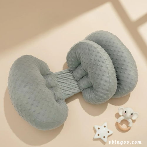 Gối Bà Bầu Cánh Tiên Hahuma Vải Nhung Hạt Đậu