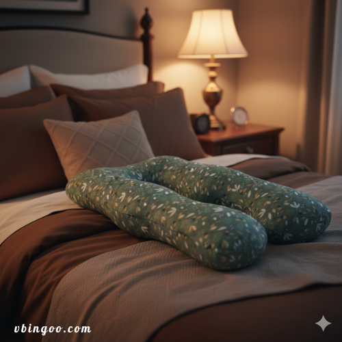 Gối cho bà bầu chữ U vải Cotton 100%