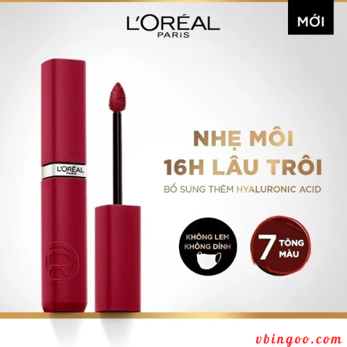 Son kem mịn lì nhẹ môi L’Oreal