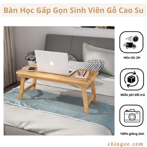 Ban Hoc Gap Gon Sinh Vien Go Cao Su Bàn Học Gấp Gọn Sinh Viên Gỗ Cao Su