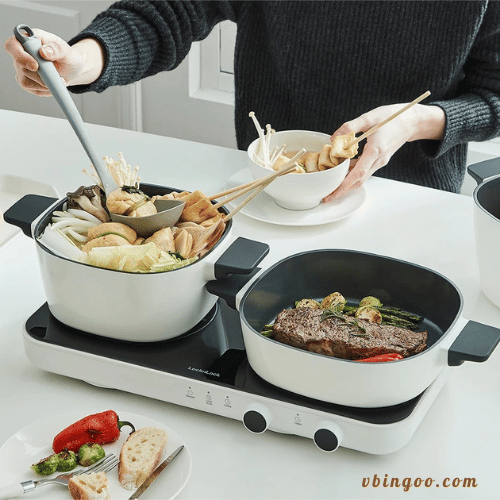 Bếp từ đôi LocknLock EJI326WHT