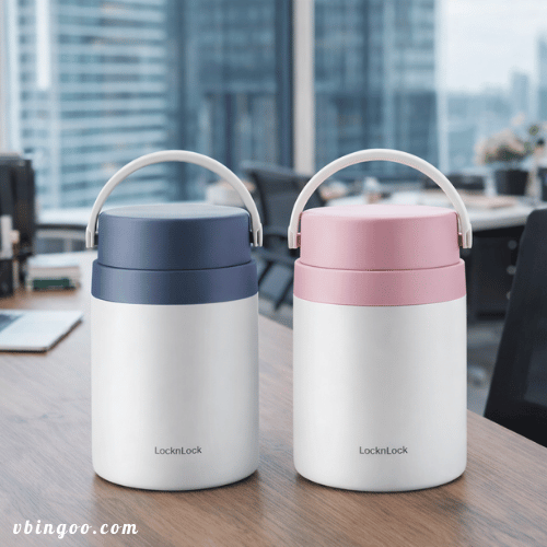 Bộ hộp cơm giữ nhiệt kèm muỗng Lock&Lock Handle Food