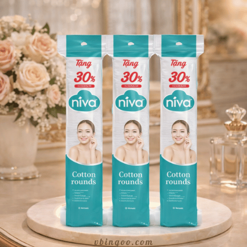Bong Tay Trang Tron NIVA CZ2 130 Mieng Bông Tẩy Trang Tròn NIVA CZ2 130 Miếng