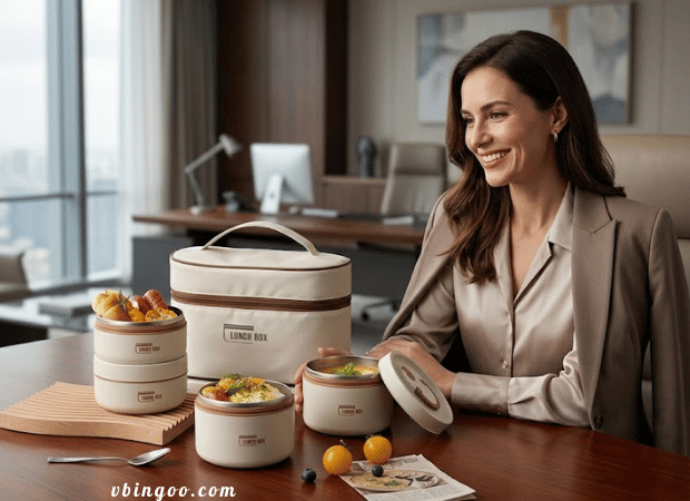 Hộp Cơm Giữ Nhiệt 3–4 Tầng Kèm Túi