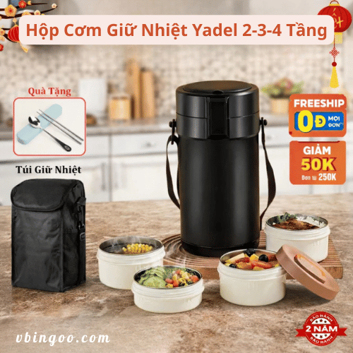 Hộp Cơm Giữ Nhiệt Yadel 2-3-4 Tầng
