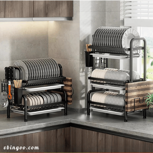 Ke de bat dia Thep Carbon 2 3 Tang Kệ để bát đĩa Thép Carbon 2-3 Tầng