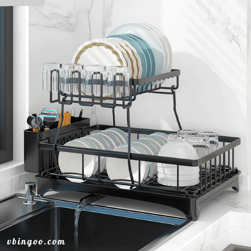 Ke dung chen bat dua muong 2 tang Kệ đựng chén bát, đũa muỗng 2 tầng