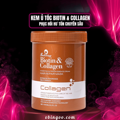 Kem u toc Biotin Collagen Saluting 1000ml Kem ủ tóc Biotin Collagen Saluting 1000ml