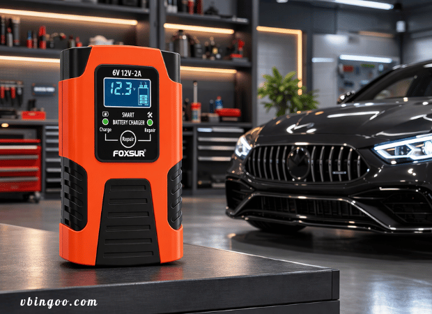 Máy Sạc bình ắc quy 6v 12v 2A 4Ah - 40Ah tự ngắt