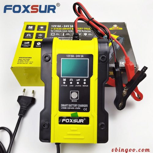 Sạc bình ắc quy FOXSUR 12V6A - 24V3A