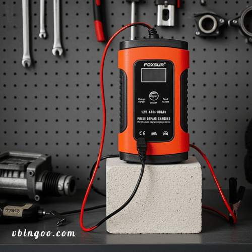 Sạc bình ắc quy ô tô xe máy FOXSUR 12V 100AH 5A