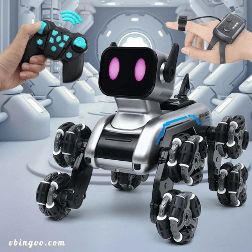 Xe Điều Khiển Từ Xa Hình Chó Robot 8 Bánh