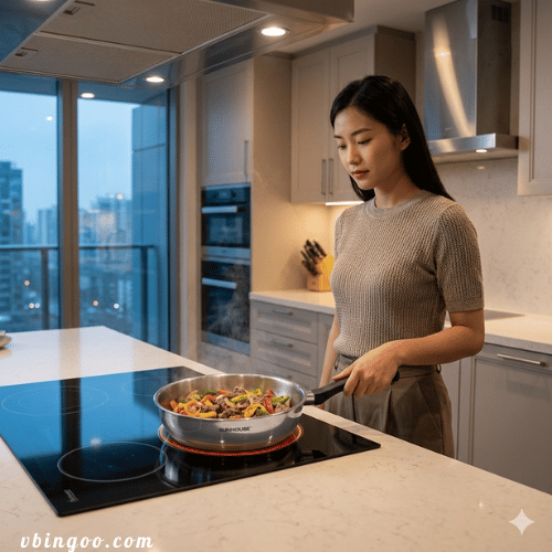 chảo inox đa lớp sunhouse in20m3