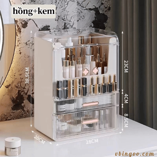 tủ đựng mỹ phẩm có nắp chống bụi