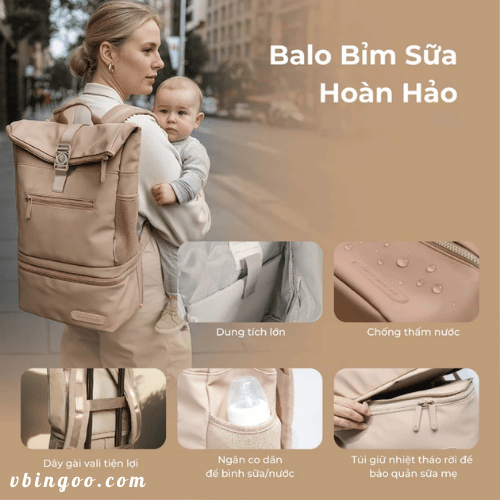 Balo Bim Sua Da Nang On the Go Diaper Balo Bỉm Sữa Đa Năng On the Go Diaper