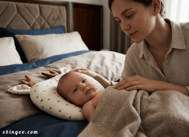 Goi chong bep dau cao su non cho be EMOON Gối chống bẹp đầu cao su non cho bé EMOON